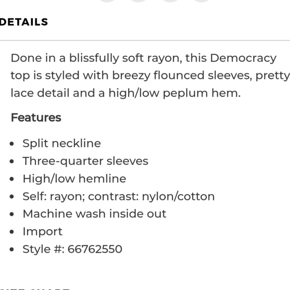 Democracy Peplum Top - Picture 3 of 4